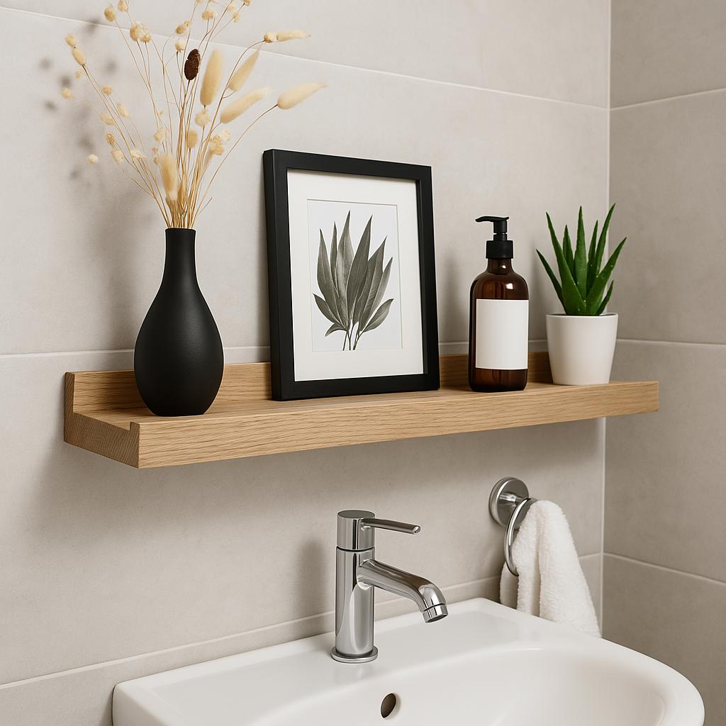 Bilderleiste aus massiver Eiche  Wandregal & Dekoablage (20160 cm)