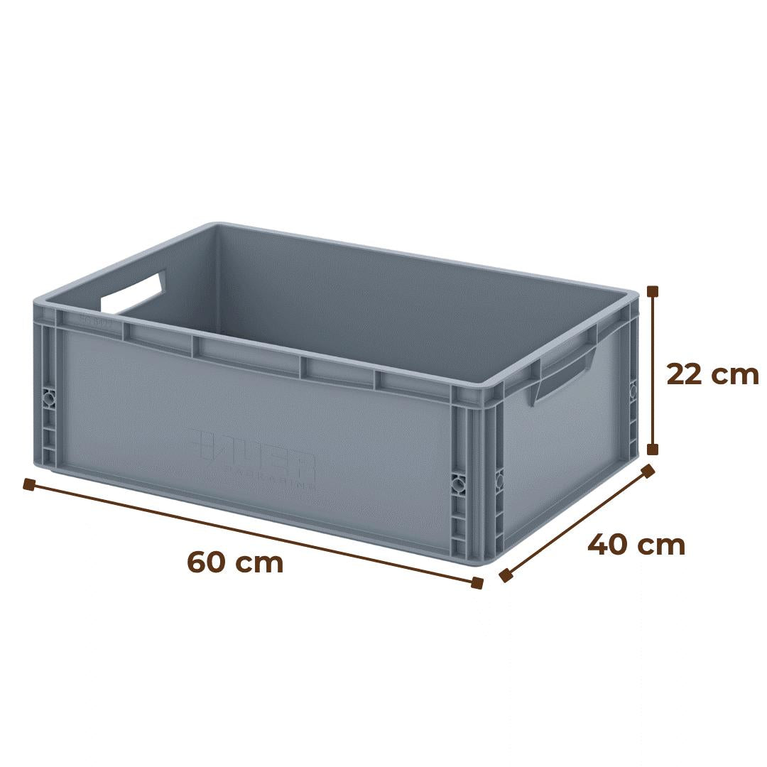 Eurobox grau, 60 x 40 x 22 mm