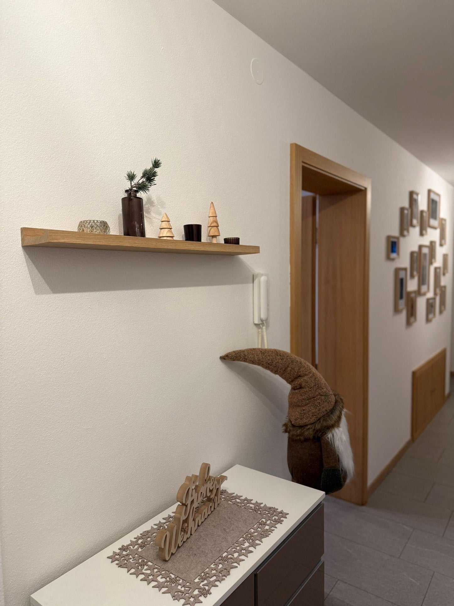 Bilderleiste, Eiche Natur, Wandregal, hochwertiges Bilderregal, Dekoregal, in verschiedenen Längen