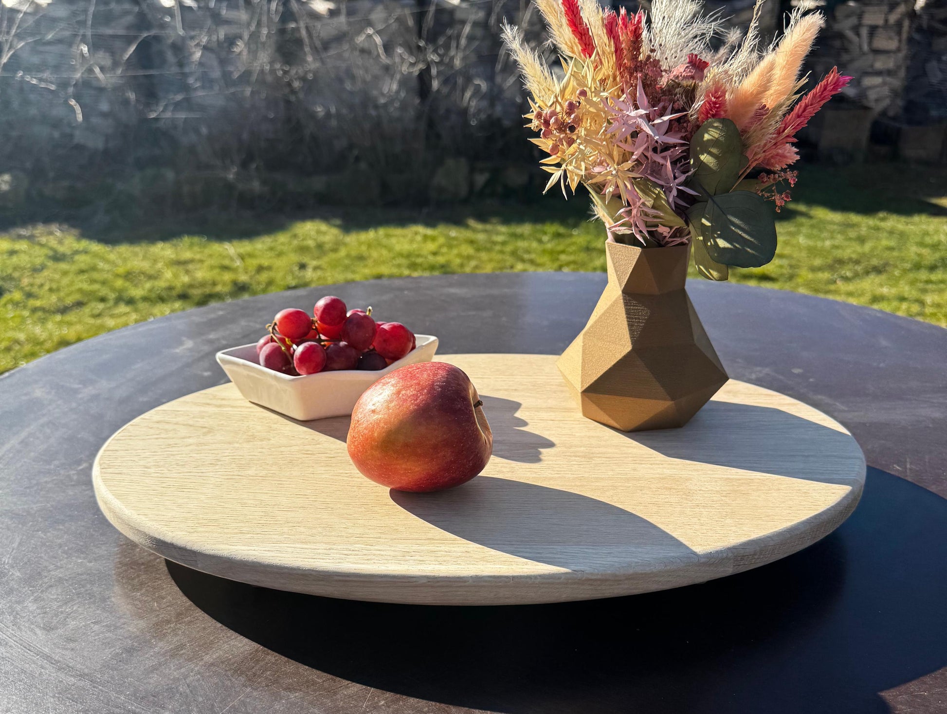 Serviertablett Eiche massiv, Sofa-Buttler, Frühstückstablett, Essen Tablet, Couch Tablet, Sofa Tablet, Holztablett