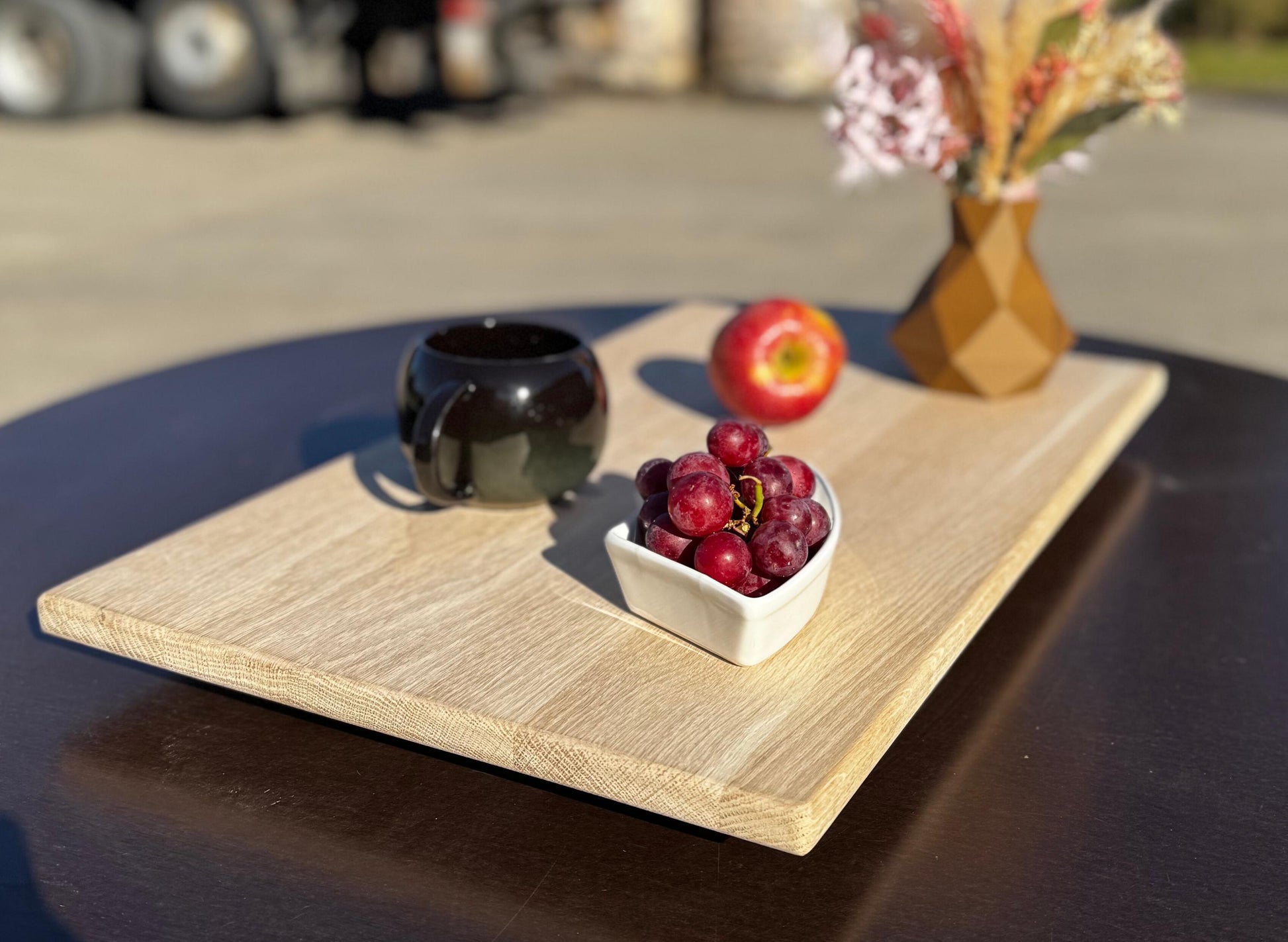 Serviertablett Eiche massiv, Sofa-Buttler, Frühstückstablett, Essen Tablet, Couch Tablet, Sofa Tablet, Holztablett