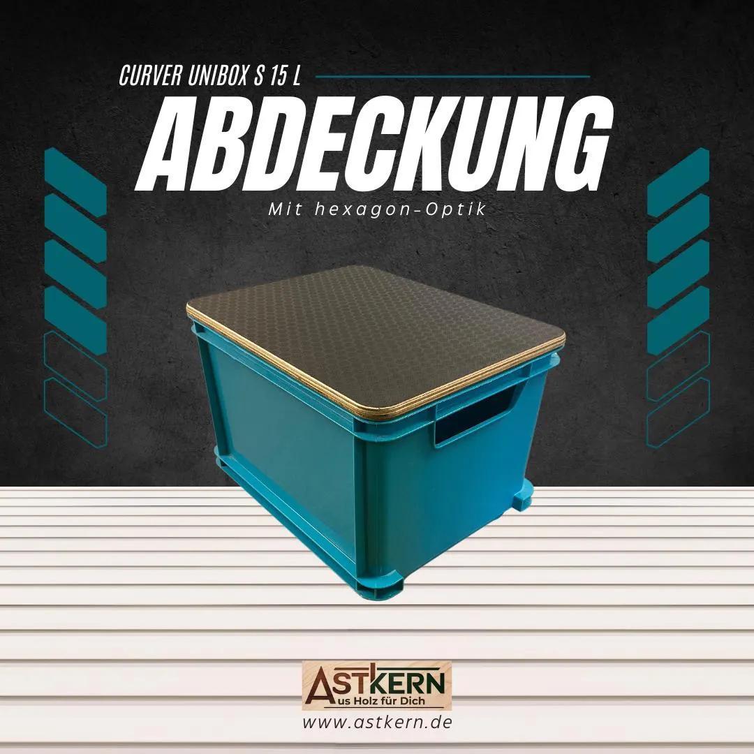 Abdeckung für Curver Unibox mit 30 bzw. 15 Liter, personalisierbar, als Beistelltisch oder Sitzauflage. Auch super für Outdoor Aktivitäten