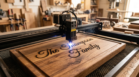 Lasergravur auf Holzbrett Personalisierung Holzprodukte