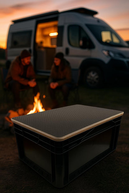 Hochwertiger Eurobox-Deckel aus Holz · mehr als nur eine Abdeckung!