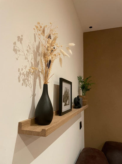 Bilderleiste, Eiche Natur, Wandregal, hochwertiges Bilderregal, Dekoregal, in verschiedenen Längen