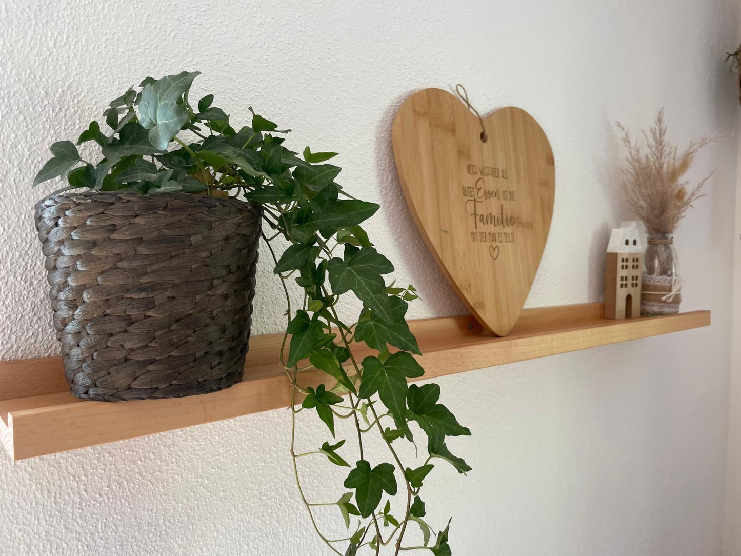 Bilderleiste, Buche Natur, Wandregal, hochwertiges Bilderregal, Dekoregal, in verschiedenen Längen