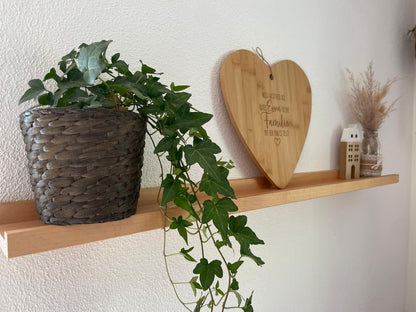 Bilderleiste, Buche Natur, Wandregal, hochwertiges Bilderregal, Dekoregal, in verschiedenen Längen