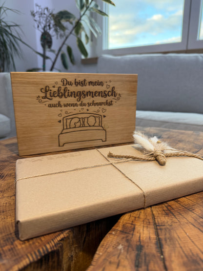 Holzschild Lieblingsmensch — lustig