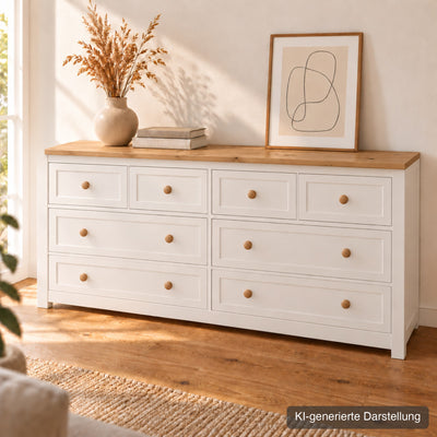 Deckplatte passend für IKEA HEMNES · Wildeiche Massivholz 19 mm
