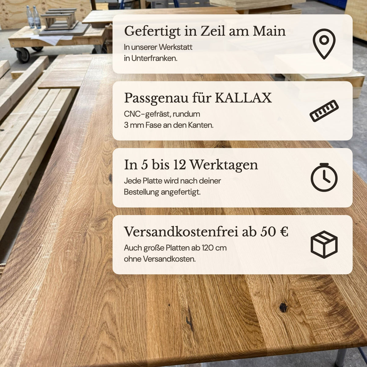 Gefertigt in Zeil am Main, passgenau für KALLAX, 5 bis 12 Werktage, versandkostenfrei ab 50 €, auch ab 120 cm ohne Versandkosten