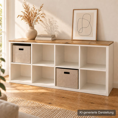 Deckplatte passend für IKEA KALLAX · Wildeiche Massivholz 19 mm