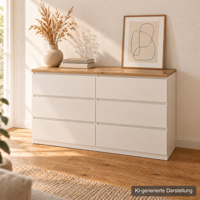 Deckplatte passend für IKEA MALM · Wildeiche Massivholz 19 mm