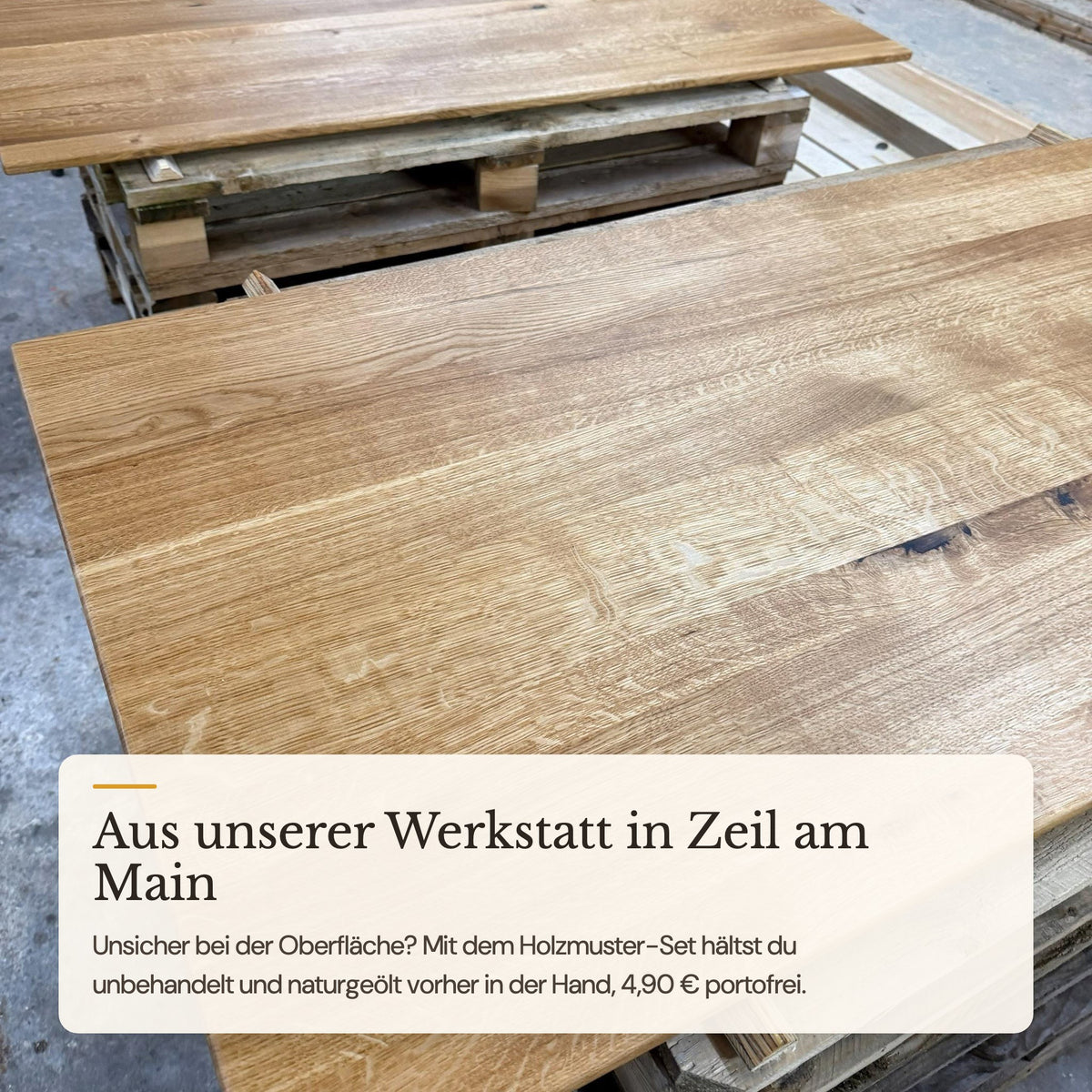 Aus unserer Werkstatt in Zeil am Main, Holzmuster-Set für 4,90 €