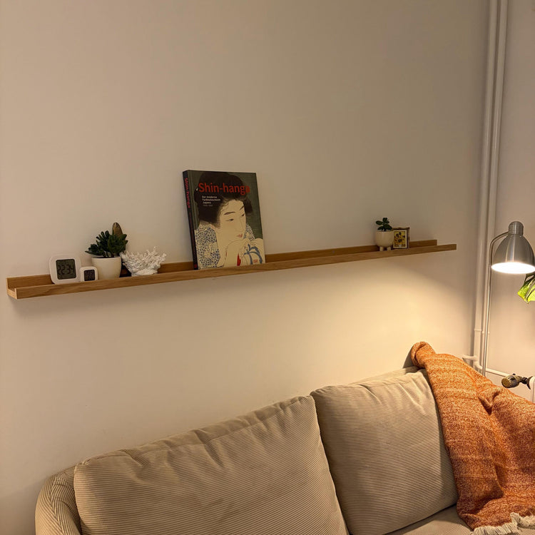 Kundenfoto Bilderleiste Eiche Natur ueber dem Sofa, Sondermass 170 cm