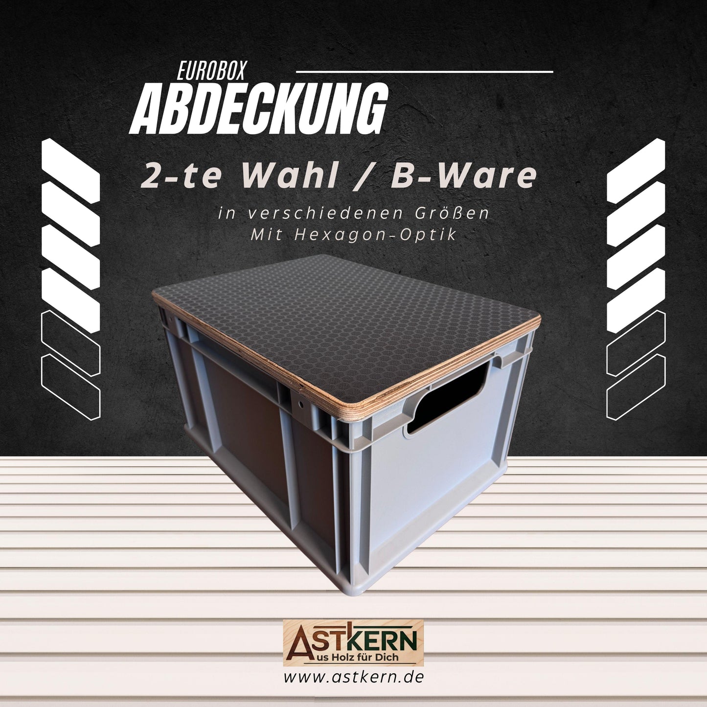 2-te Wahl · Hochwertiger Eurobox-Deckel aus Holz · mehr als nur eine Abdeckung!