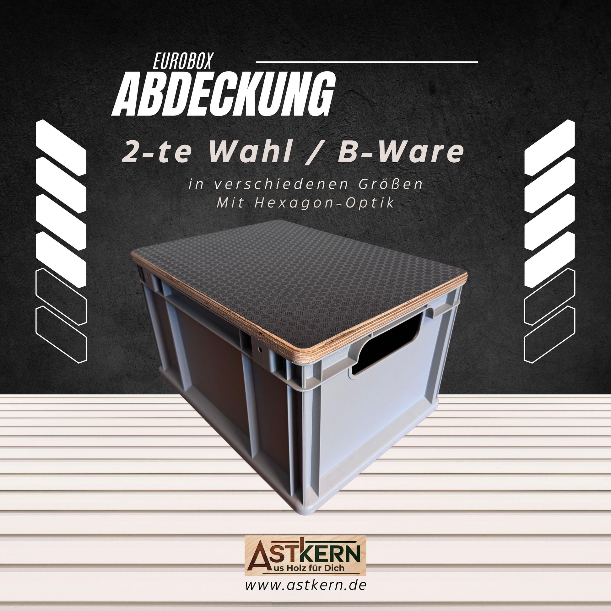 2-te Wahl · Hochwertiger Eurobox-Deckel aus Holz · mehr als nur eine Abdeckung!