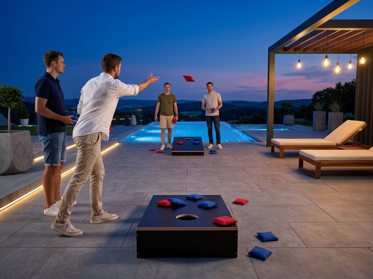Cornhole 2er-Set Doubles bei moderner Villa