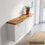 Trones Deckplatte Wildeiche · Massivholz 19 mm, KI-generierte Darstellung