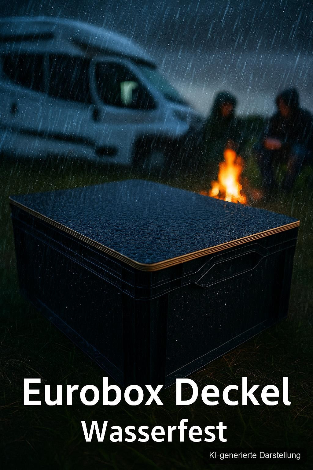 Eurobox-Deckel Multiplex, Hexagon-Struktur, KI-generierte Darstellung