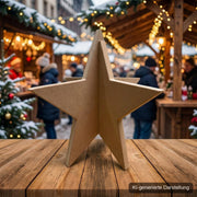 Weihnachtsstern MDF - 3D Steckstern, KI-generierte Darstellung