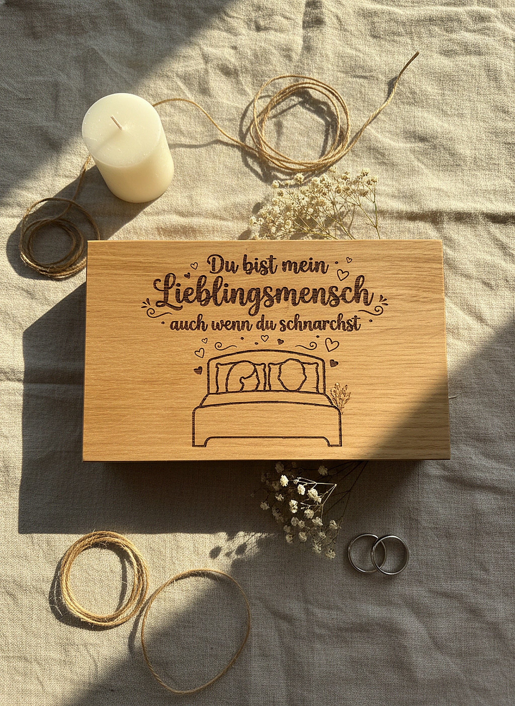 Holzschild 'Lieblingsmensch' · Wildeiche, Bild 2 von 7