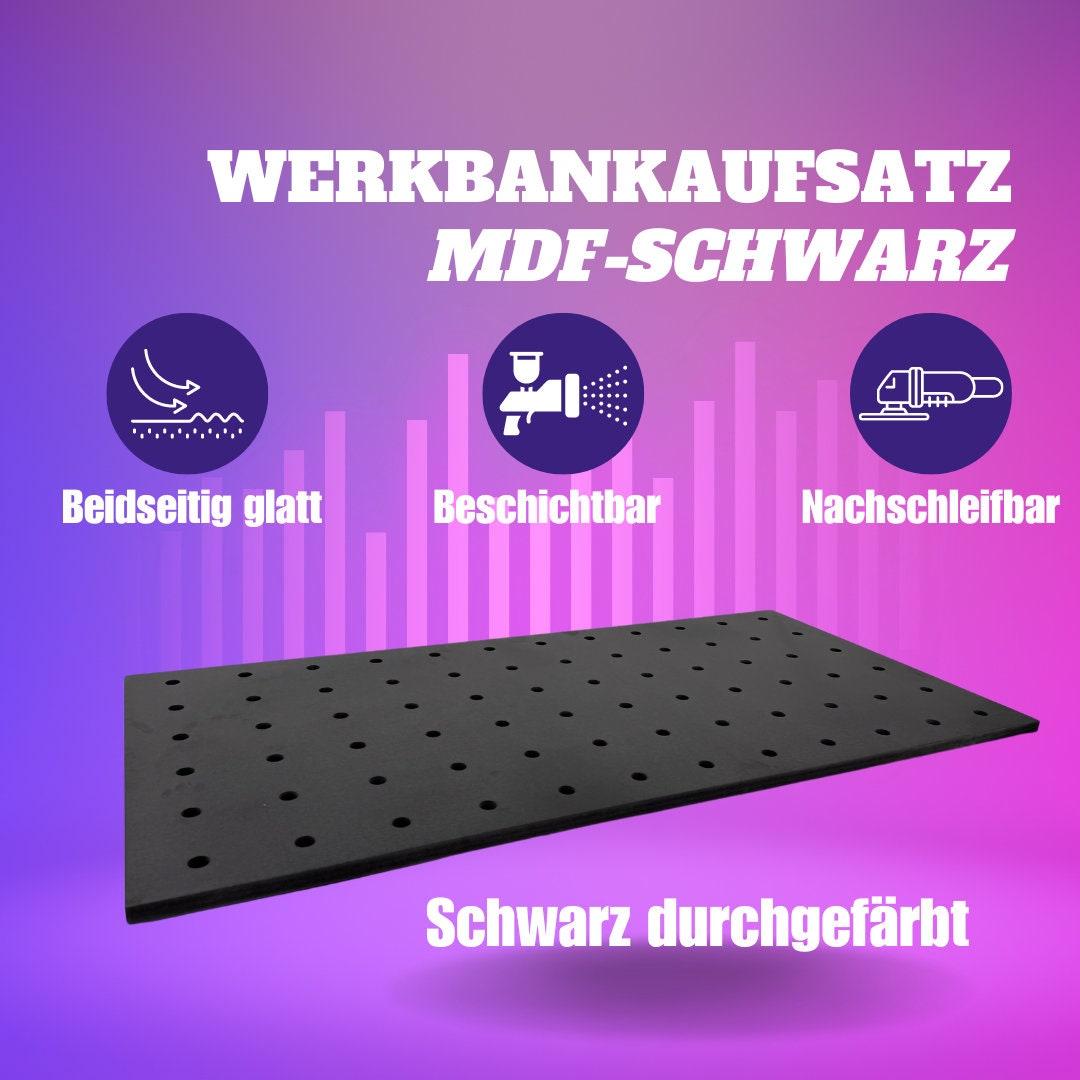 Lochrasterplatte MDF Schwarz