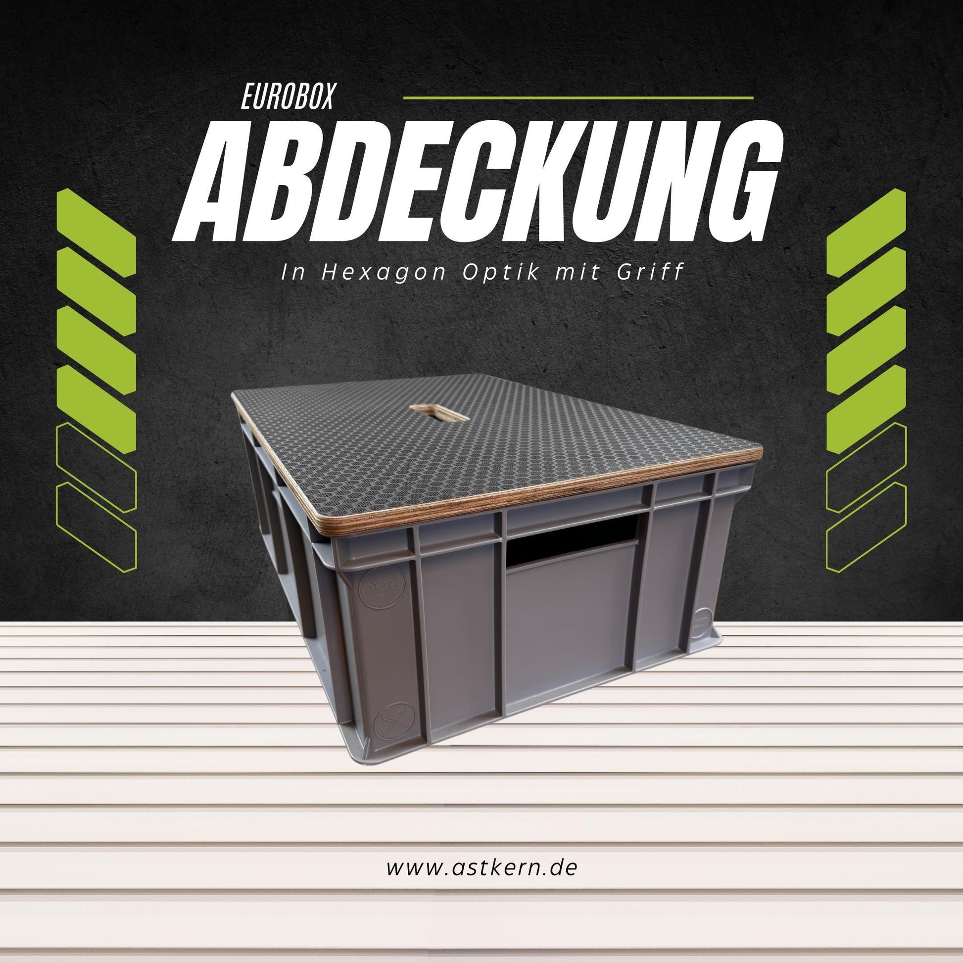 Eurobox-Deckel mit Griffloch