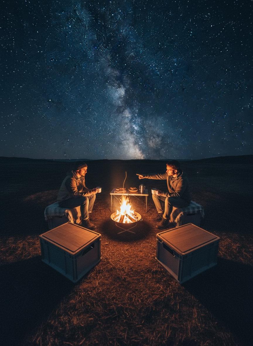 Brotzeitbrett und Eurobox Deckel aus Buche, Sitz, Tisch und Schneidebrett